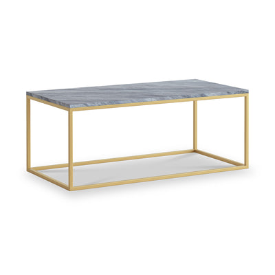 Pimlico Marble Rectangular Coffee Table with Gold Frame