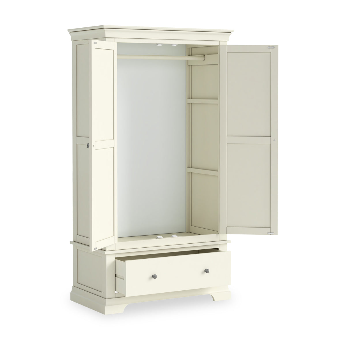 Colette Cream Double Wardrobe Drawer from Roseland Furniture