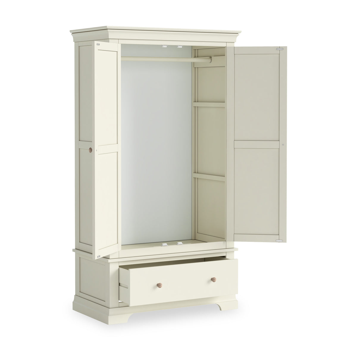 Colette Cream Double Wardrobe Drawer from Roseland Furniture
