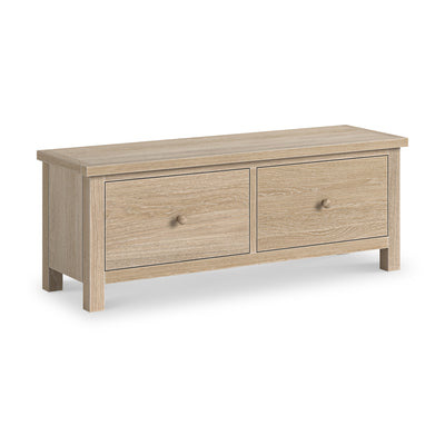 Trelan Washed Oak 2 Drawer Blanket Bench