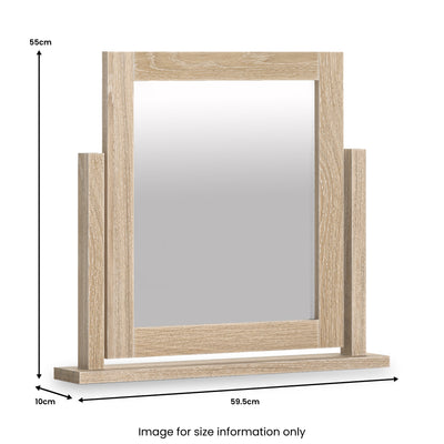 Trelan Washed Oak Vanity Mirror