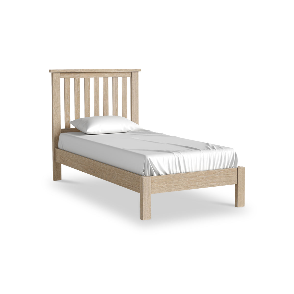 Trelan Washed Oak Bed Frame Single from Roseland Furniture
