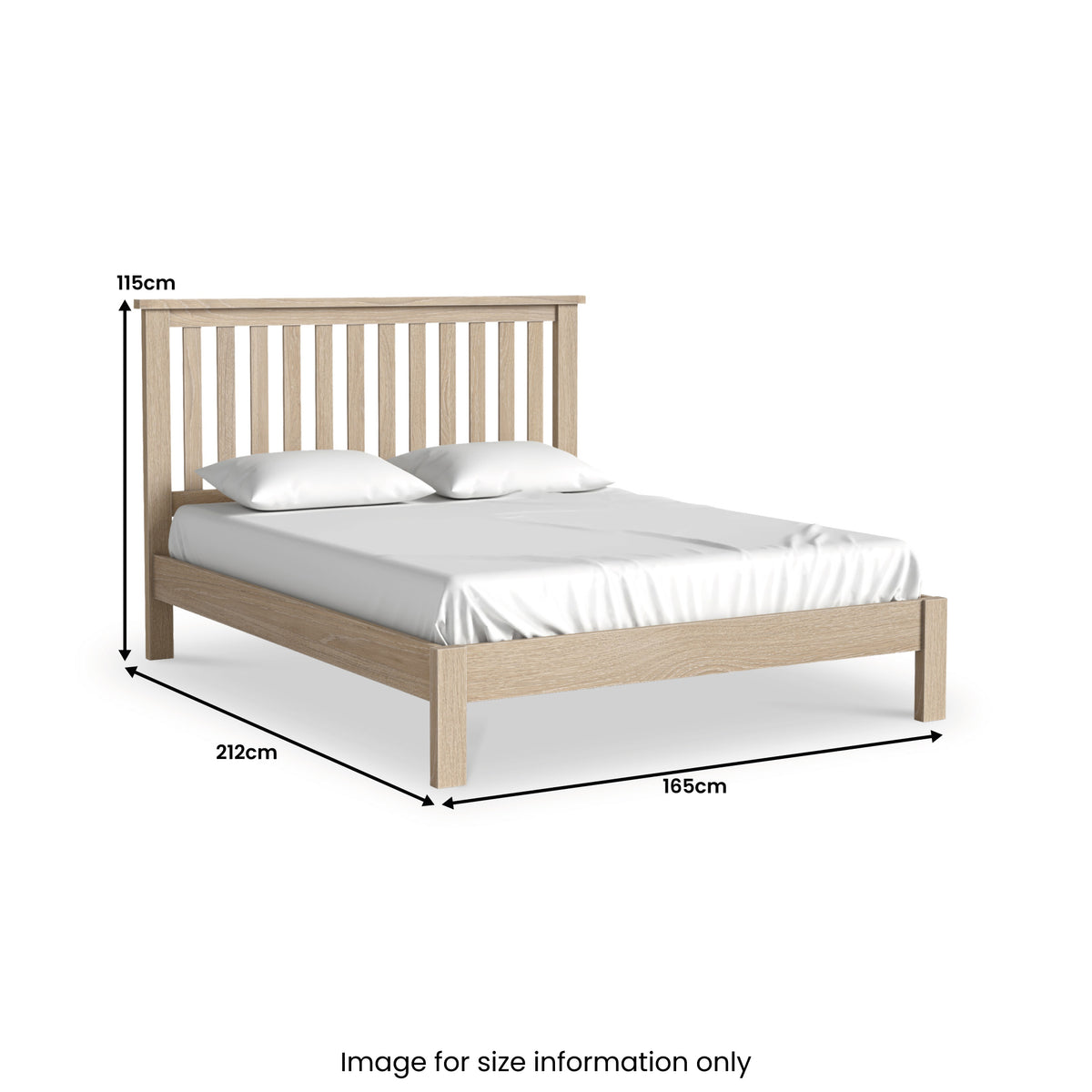 Trelan Washed Oak Bed Frame King from Roseland Furniture