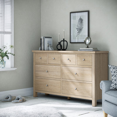 Farrow Washed Oak XL 8 Drawer Chest