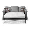 Broughton Silver Faux Linen 2 Seater Sofabed with Charcoal Scatter Cushions from Roseland Furniture