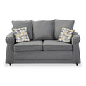 Broughton Silver Faux Linen 2 Seater Sofabed with Beige Scatter Cushions from Roseland Furniture