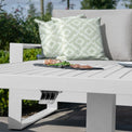 Maze Amalfi White Large Outdoor Corner Dining Set with Rectangular Rising Table