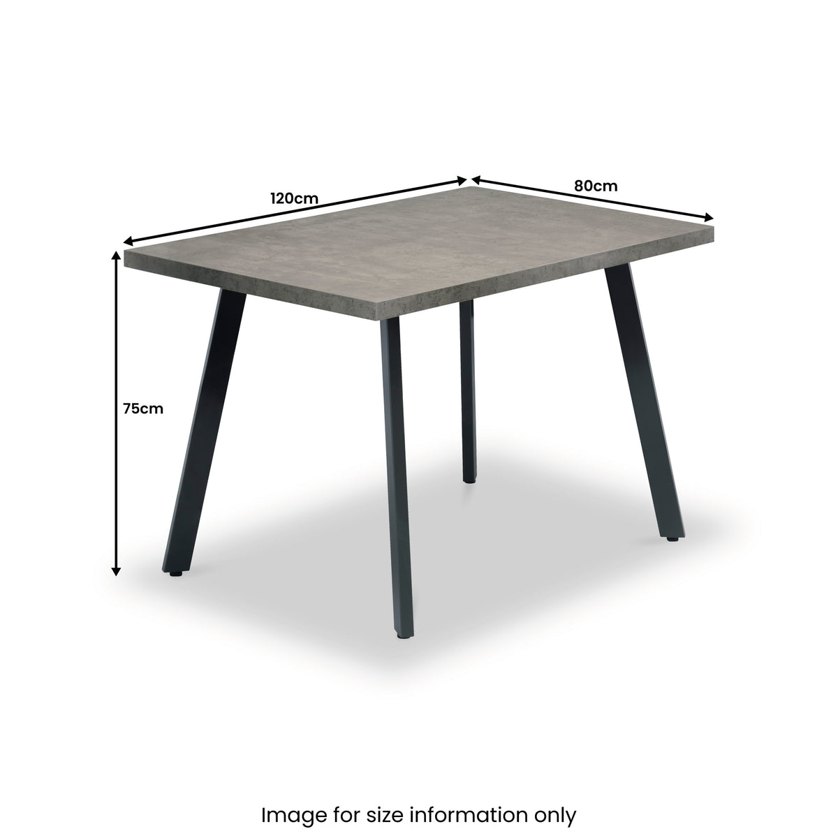 Parker Grey 120cm Rectangular Dining Table