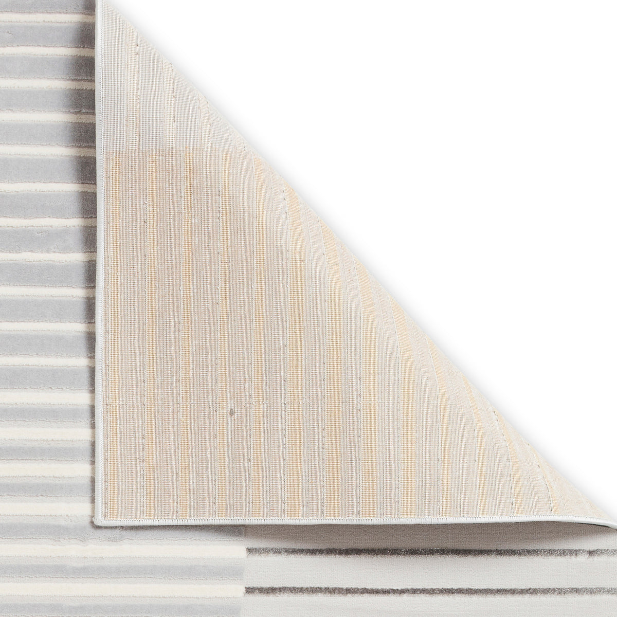 Aldrin Grey Striped Patterned Rug