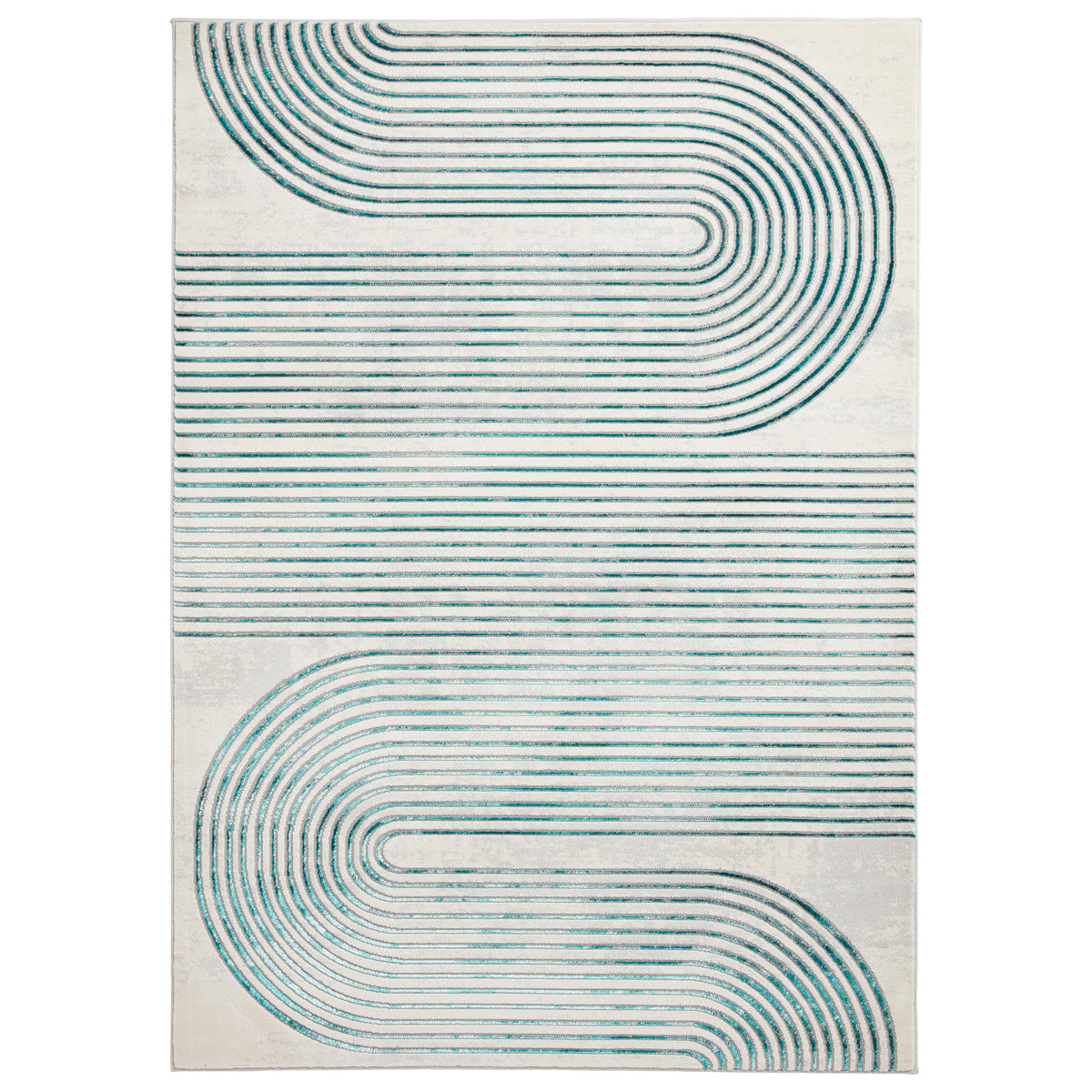 Aldrin Grey Green Swirl Patterned Rug from Roseland Furniture