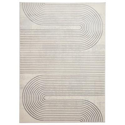 Aldrin Grey Swirl Patterned Rug