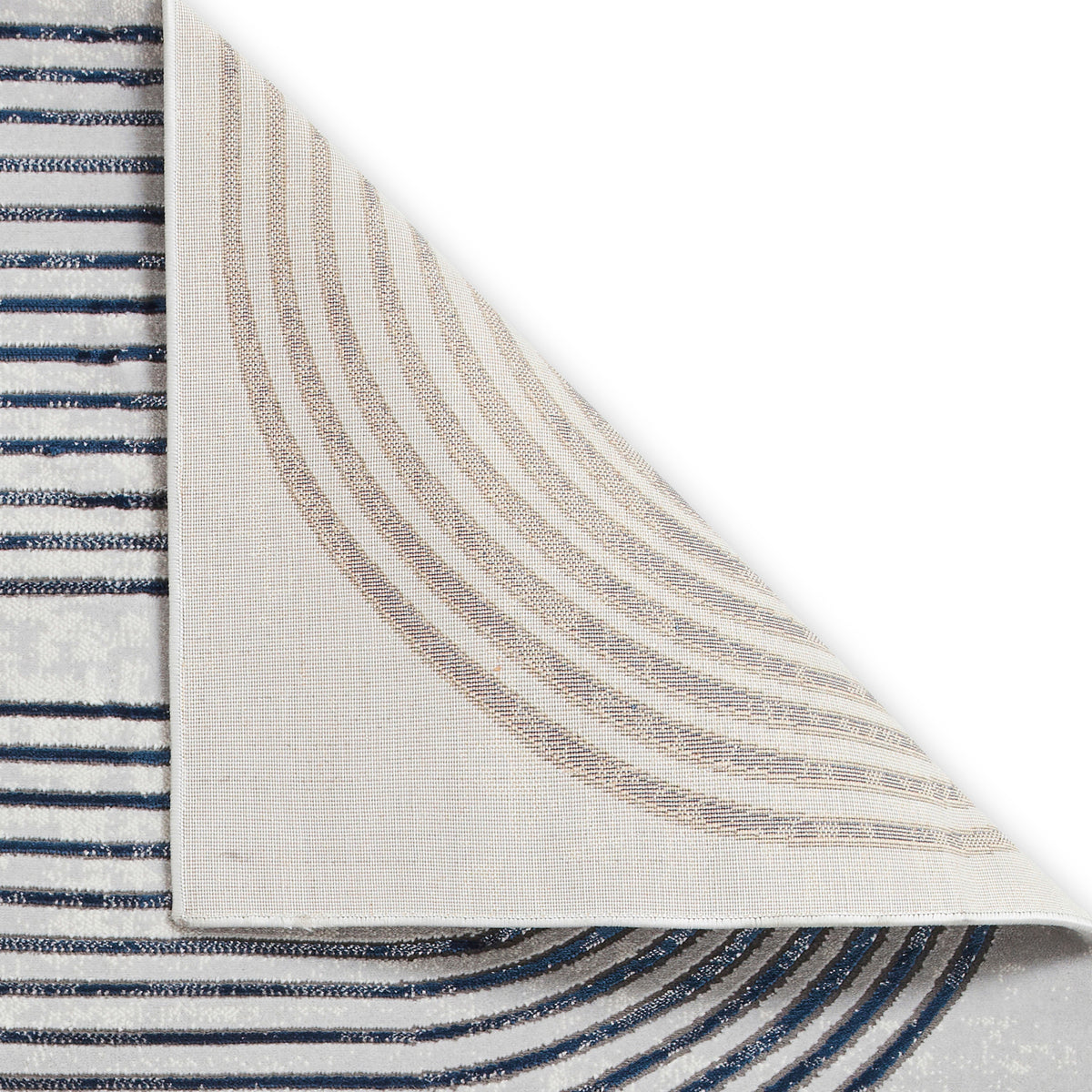 Aldrin Grey Navy Swirl Patterned Rug