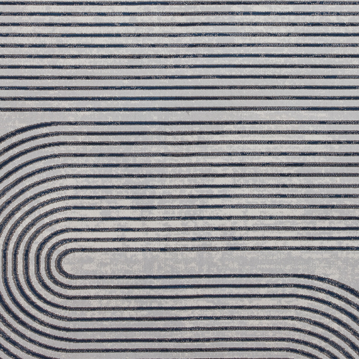 Aldrin Grey Navy Swirl Patterned Rug