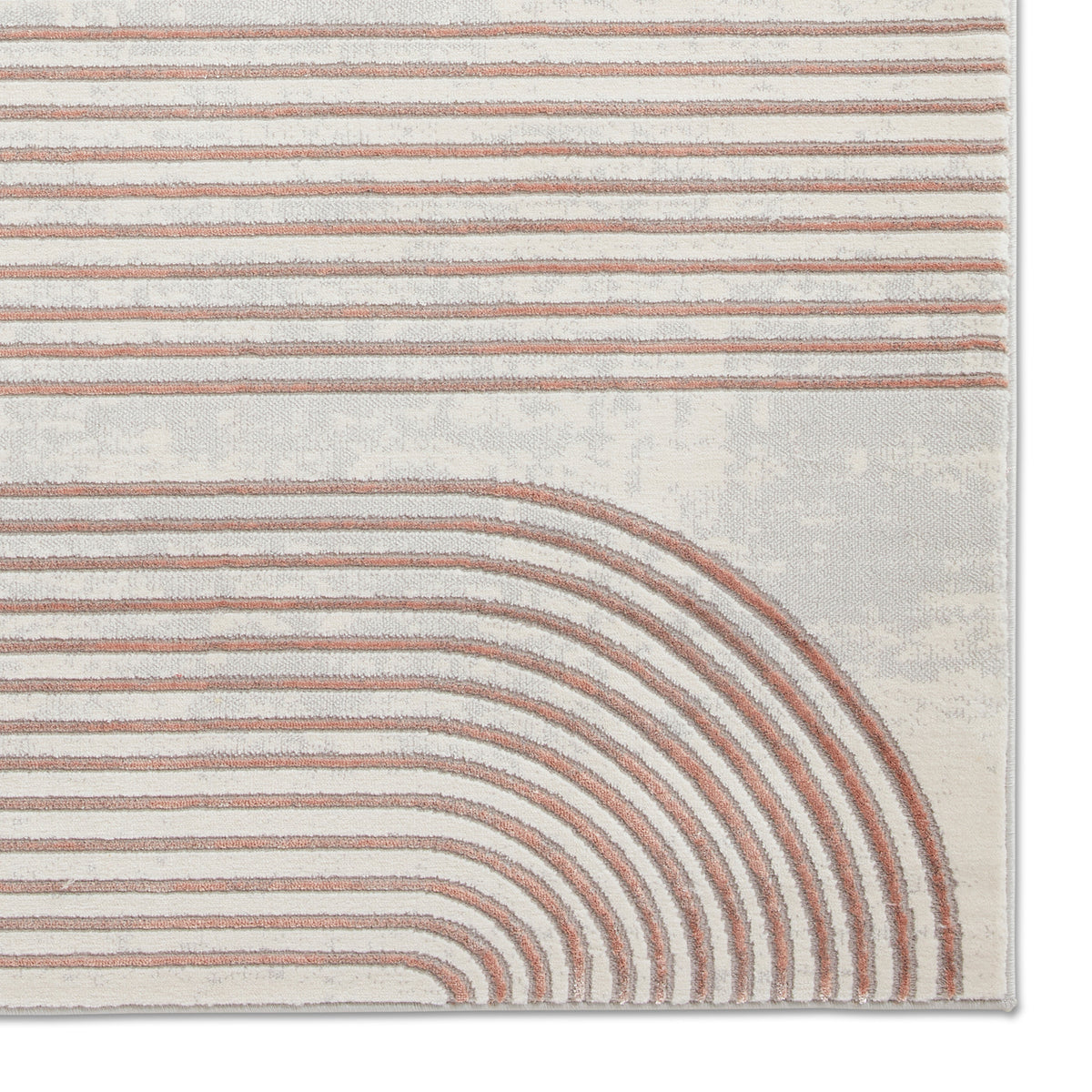 Aldrin Grey Rose Swirl Patterned Rug