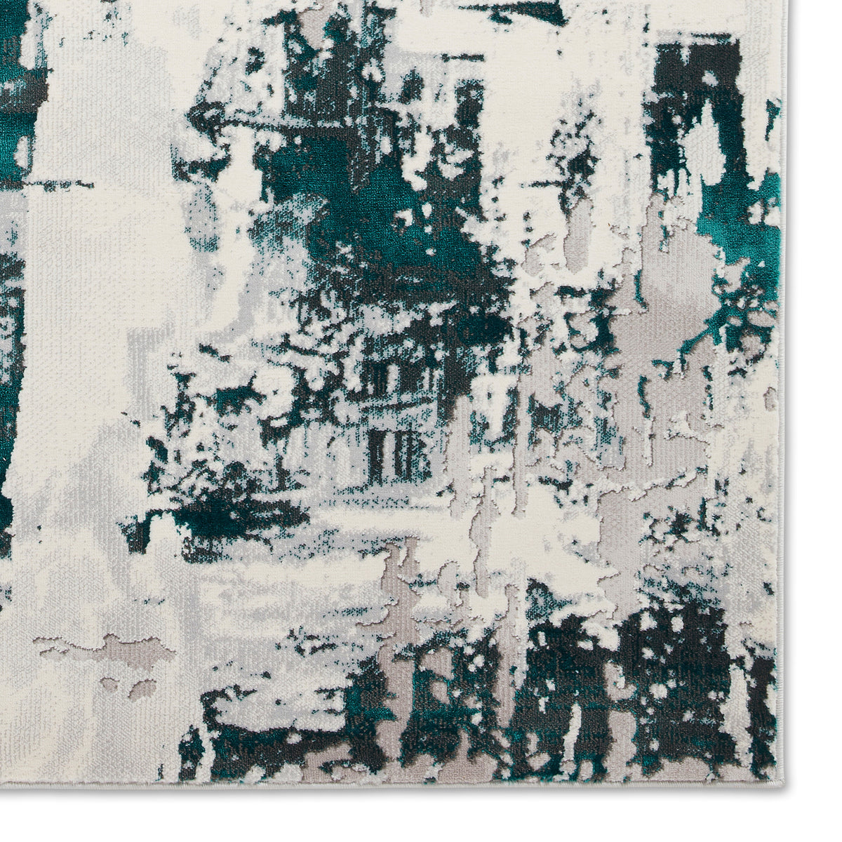 Aldrin Grey Green Distressed Patterned Rug