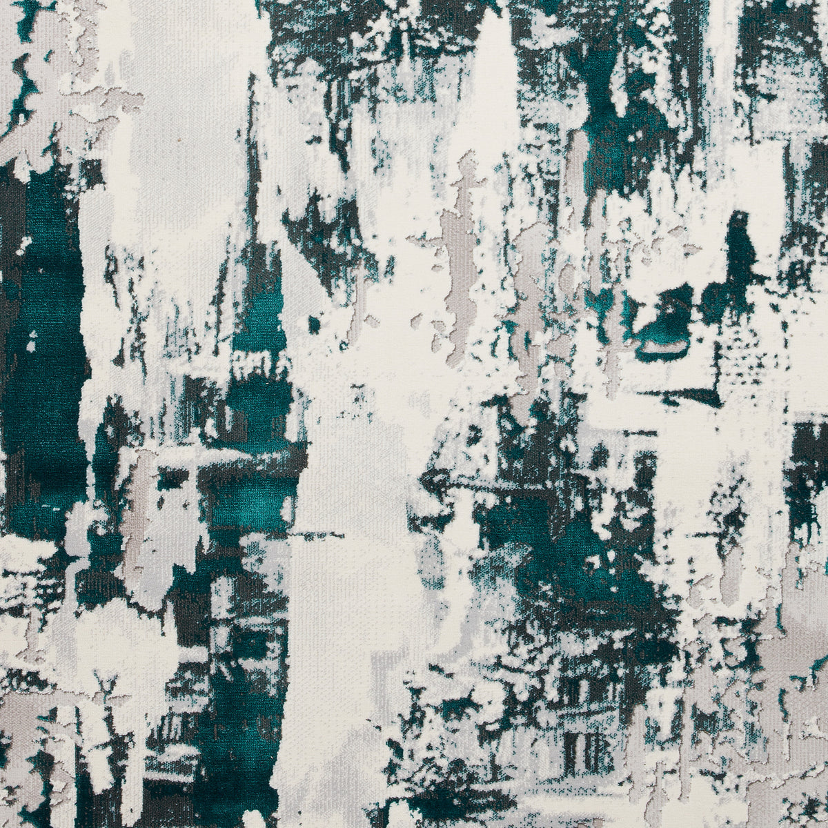 Aldrin Grey Green Distressed Patterned Rug