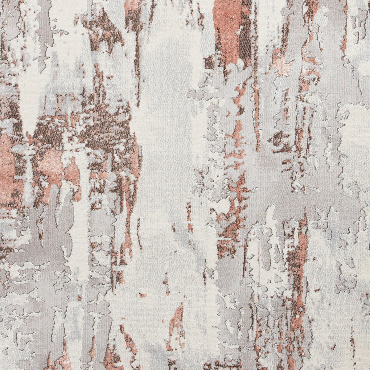 Aldrin Grey Rose Distressed Patterned Rug