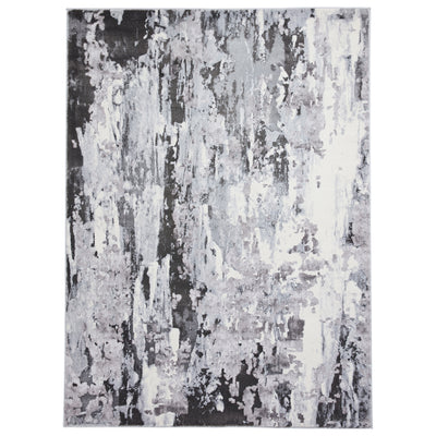 Aldrin Distressed Metallic Effect Rug