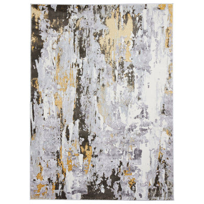 Aldrin Distressed Metallic Effect Rug