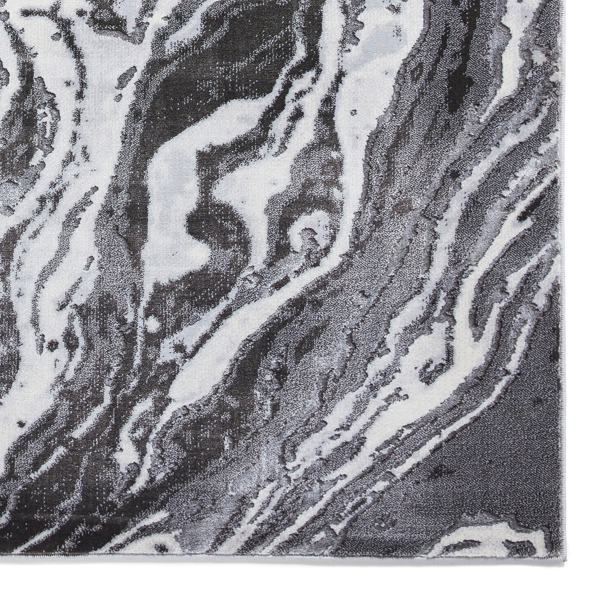Aldrin Grey Marble Swirl Rug
