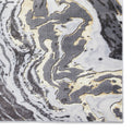 Aldrin Grey gold Marble Swirl Rug