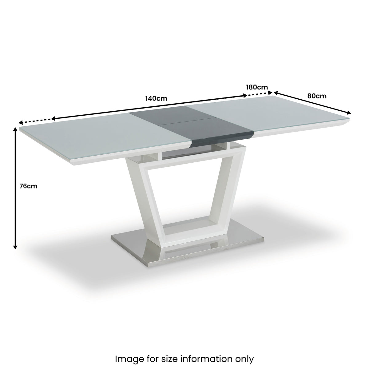 Trent Gloss Extending Dining Table