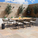 Bali 8 Seat Oval Outdoor Dining Set from Roseland Furniture