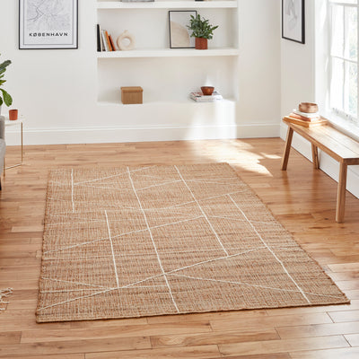 Karin Natural Geometric Jute Rug