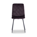 Lois Purple Velvet Quilted Back Dining Chair