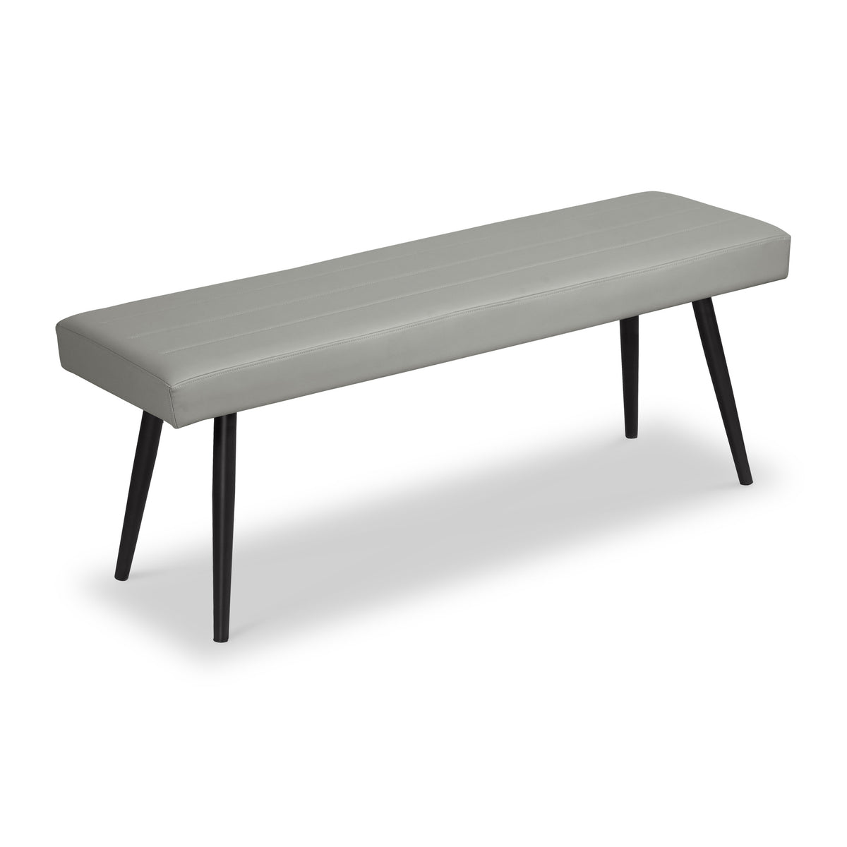 Whitstone Light Grey Faux Leather Dining Bench from Roseland Furniture