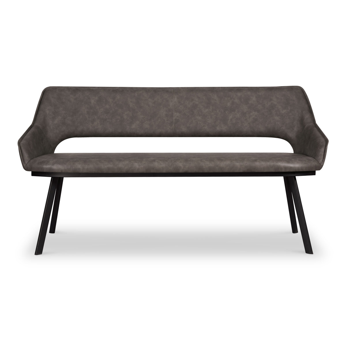 Harley Distressed Faux Leather Dining Bench