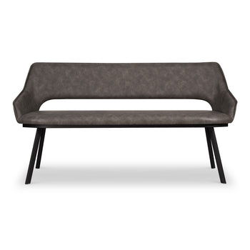 Harley Distressed Faux Leather Dining Bench