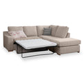 Ashow Beige Right Hand Corner Sofabed with Maika Dusk Scatter Cushions from Roseland furniture