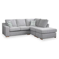 Ashow Silver Right Hand Corner Sofabed with Maika Jade Scatter Cushions from Roseland furniture