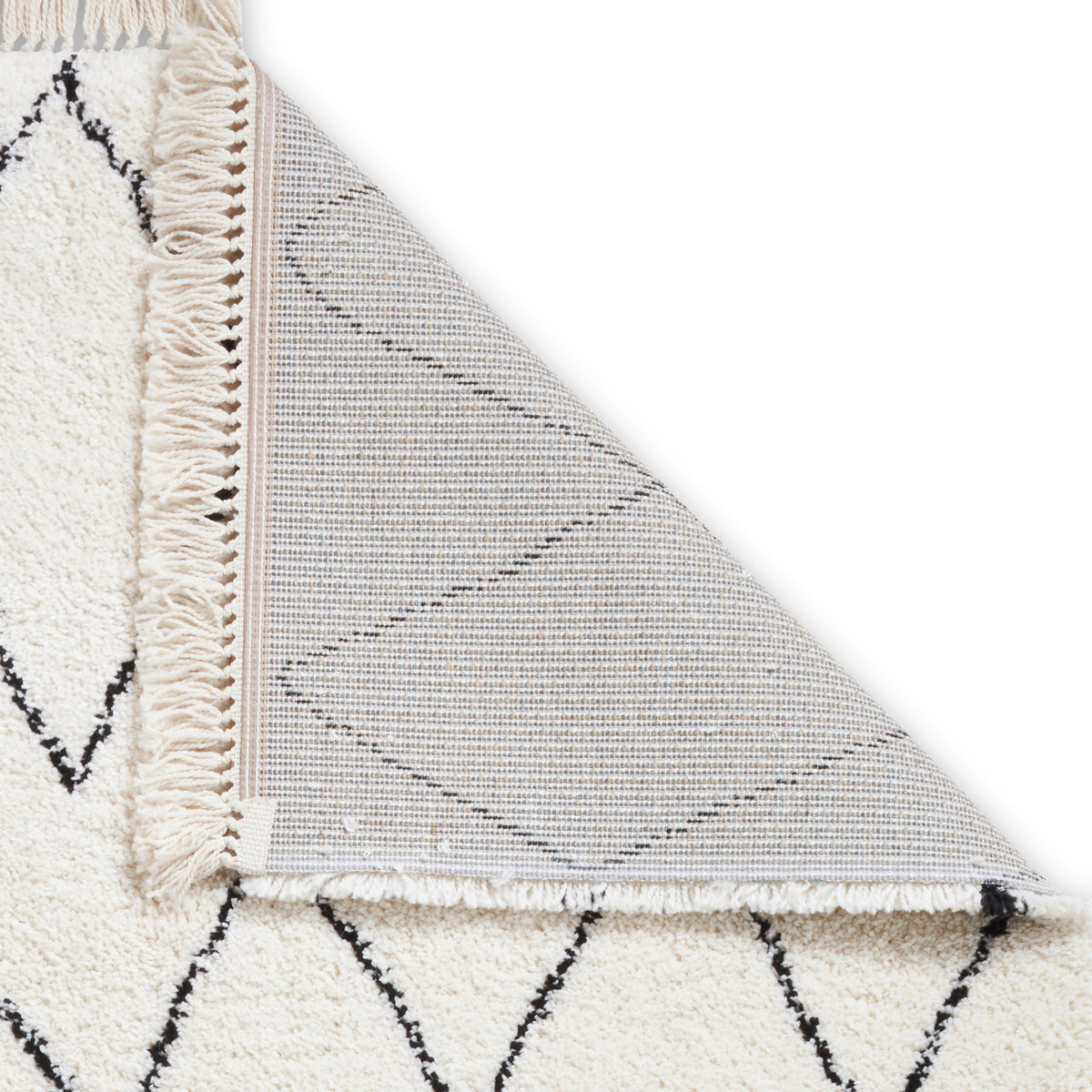 Edie Boho Diamond Shaggy Rug