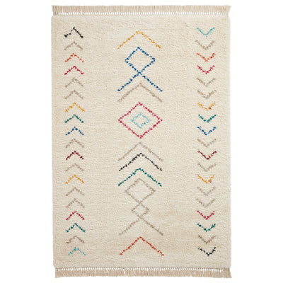 Edie Boho Multi Coloured Chevron Shaggy Rug