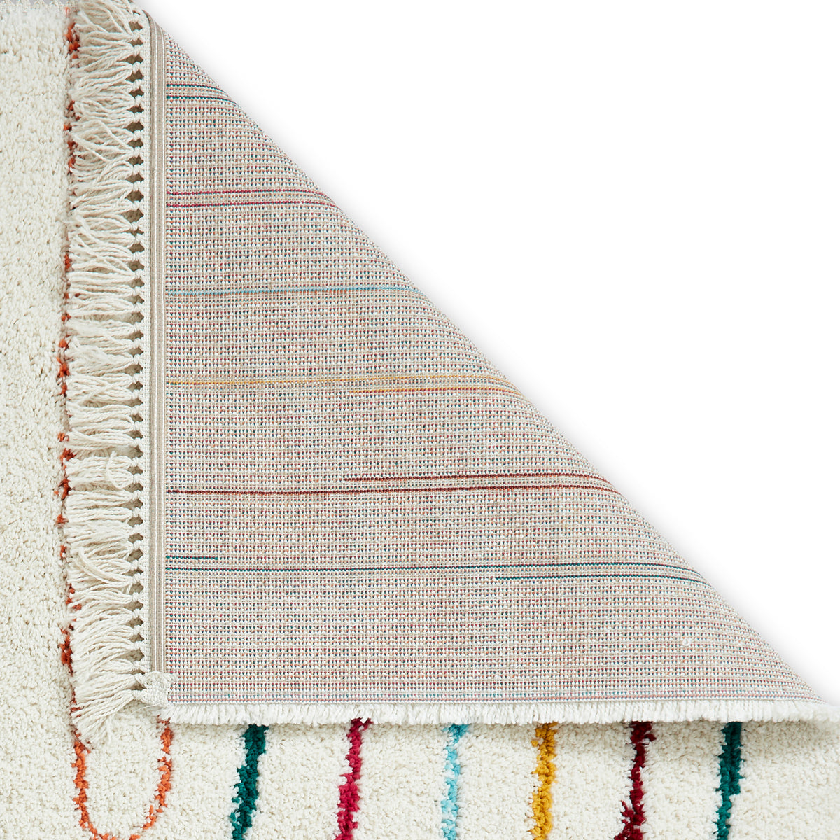 Edie Boho Multi Coloured Dual Rainbow Shaggy Rug