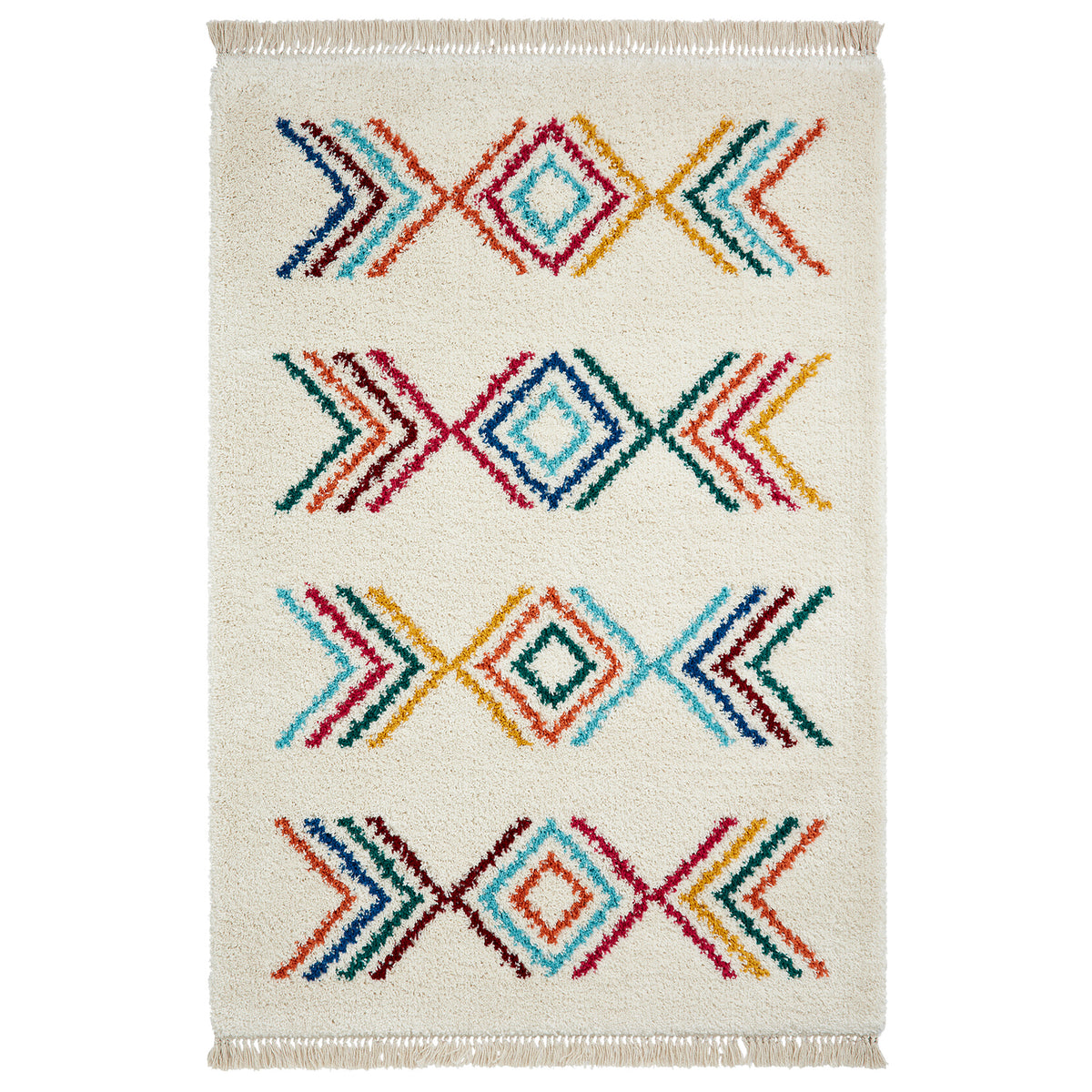 Edie Boho Multi Coloured Geometric Rug from Roseland Furniture