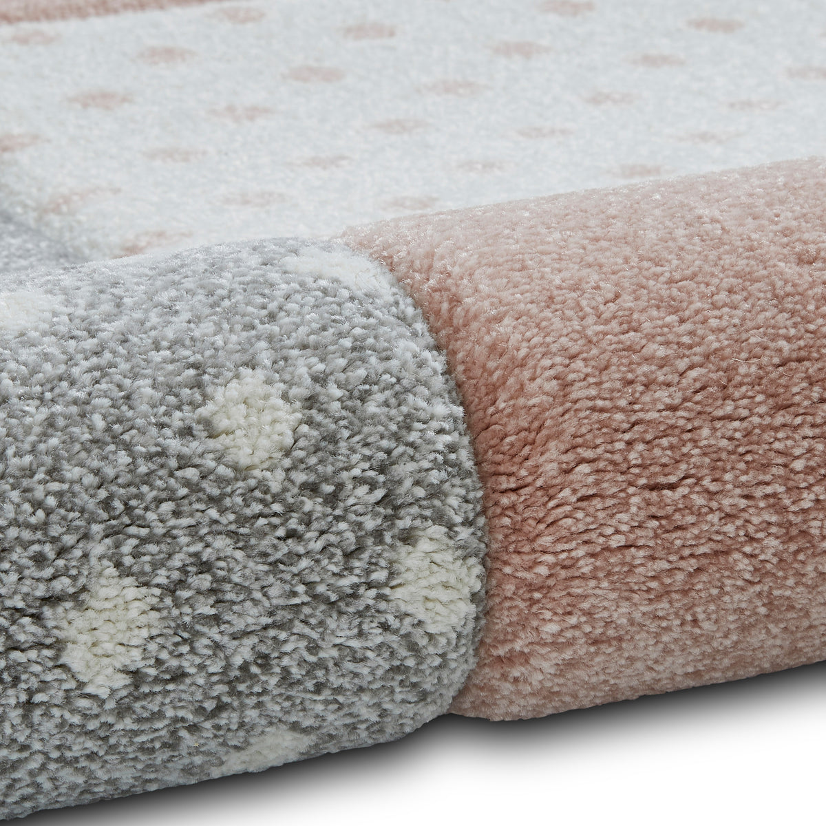 Brockton Pink Star & Heart Kids Rug