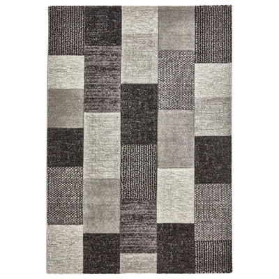 Brockton Cube Patterned Hand Carved Rug