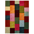 Brockton Multicoloured Cube Patterned Hand Carved Rug from Roseland Furniture