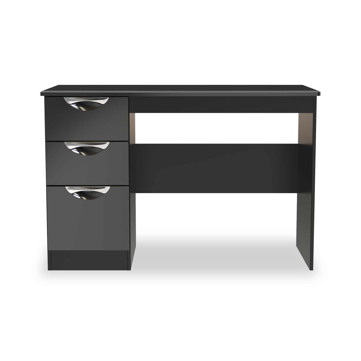 Beckett Black Gloss 3 Drawer Storage Desk