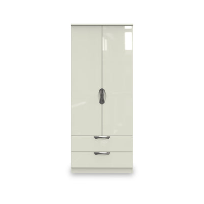 Beckett Gloss 2 Door 2 Drawer Wardrobe