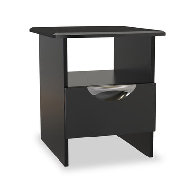 Beckett Gloss 1 Drawer with Open Shelf Lamp Table
