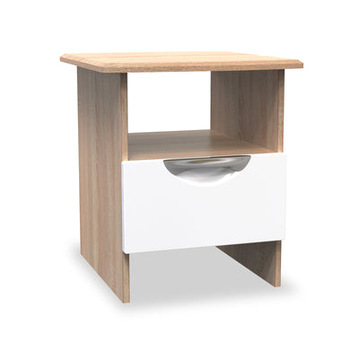 Beckett Gloss 1 Drawer with Open Shelf Lamp Table
