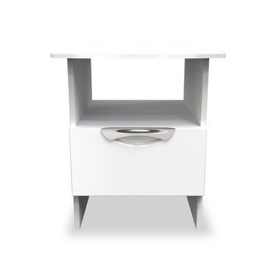 Beckett Gloss 1 Drawer with Open Shelf Lamp Table