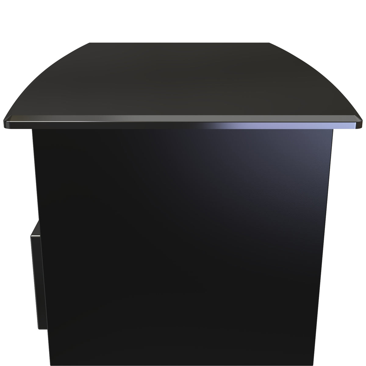 Beckett Black Gloss 1 Drawer with Open Shelf Coffee Table by Roseland Furniture