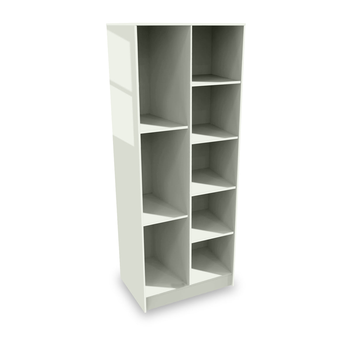 Beckett Cream Gloss Tall Shelving Unit from Roseland