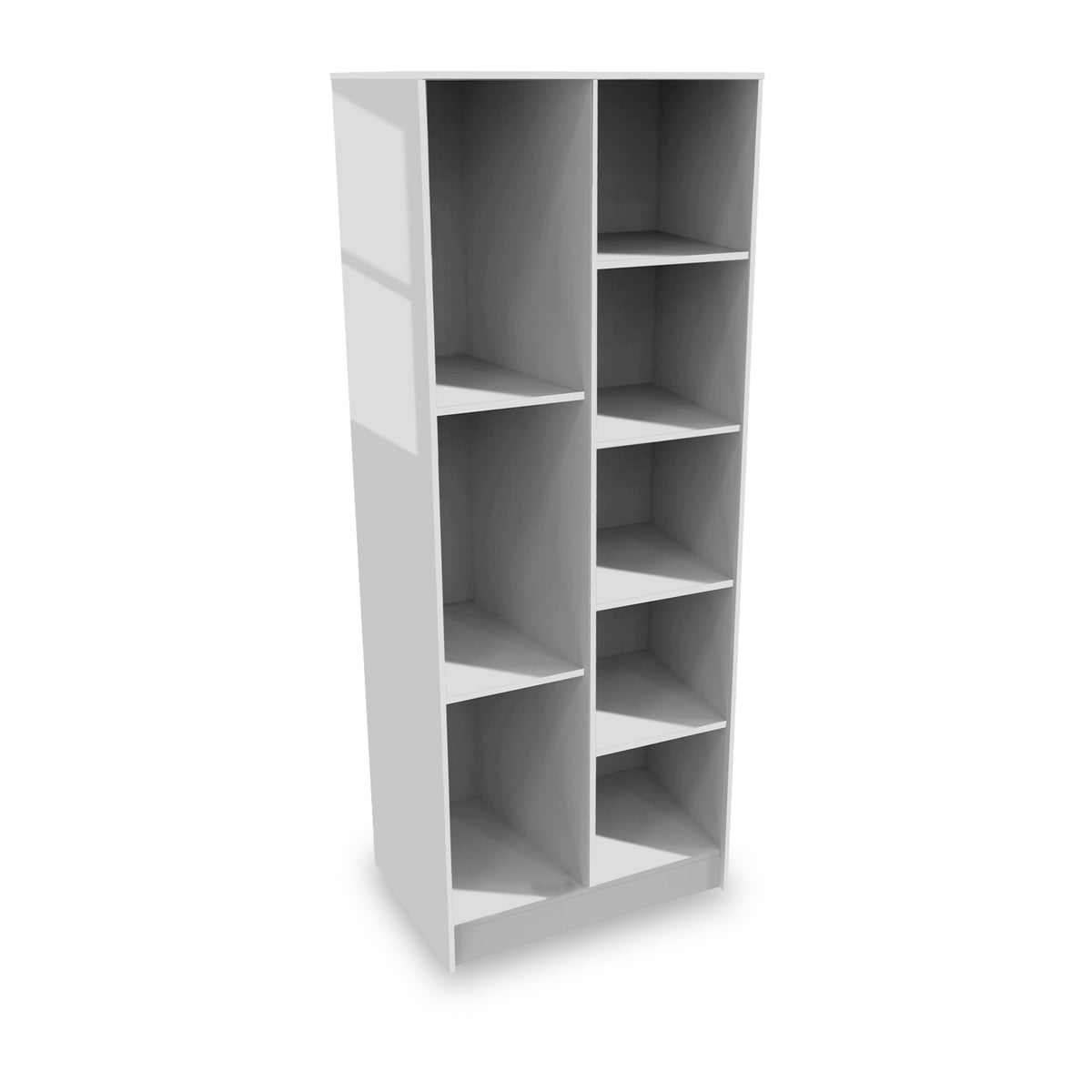 Beckett White Gloss Tall Shelving Unit from Roseland