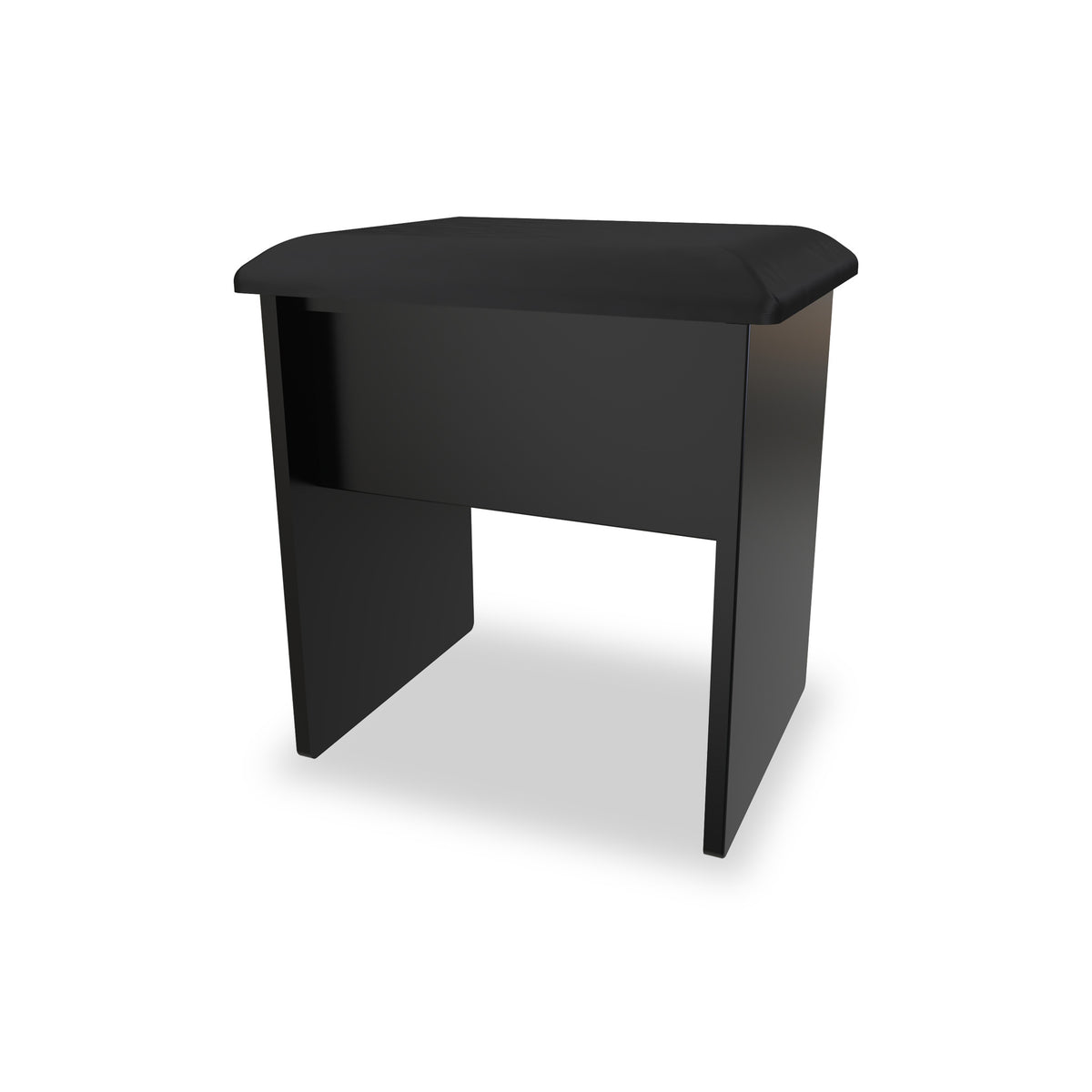 Beckett Black Gloss Dressing Table with Stool from Roseland